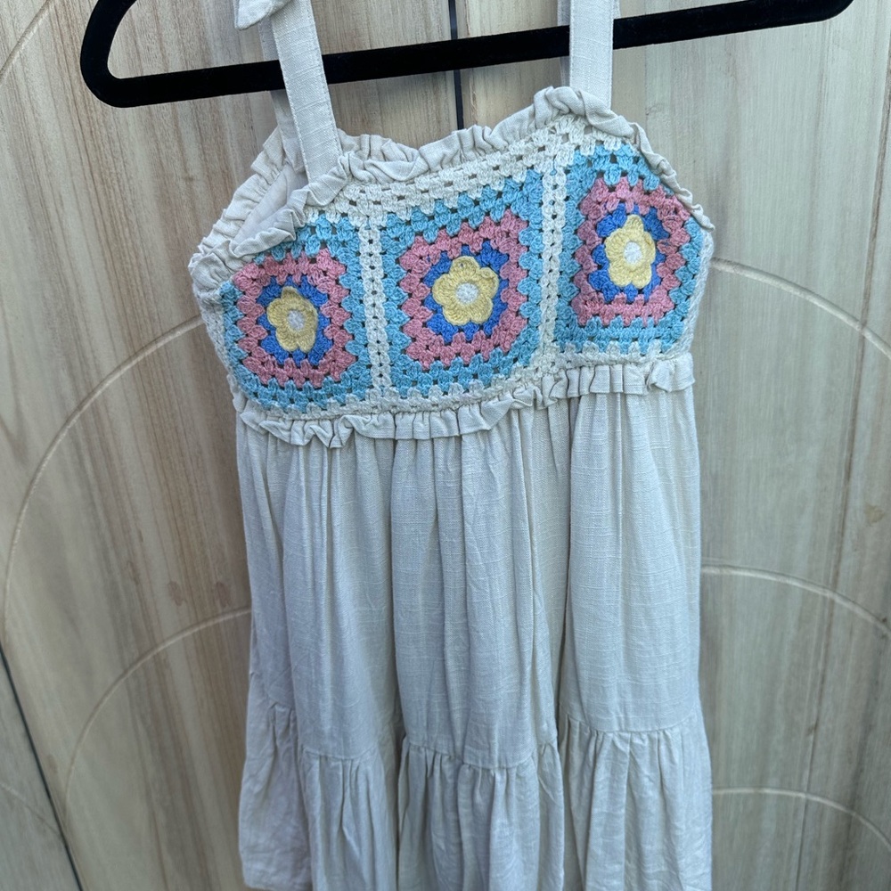 Haute Hippie Blue and Pink Crochet Camisole